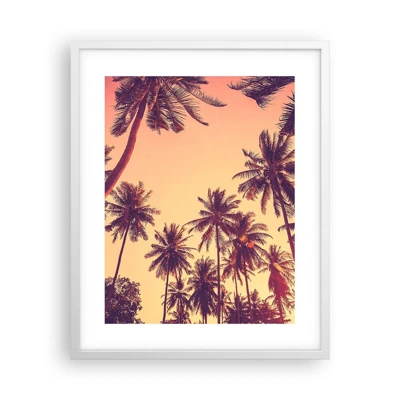 Póster en marco blanco - Variante tropical - 40x50 cm