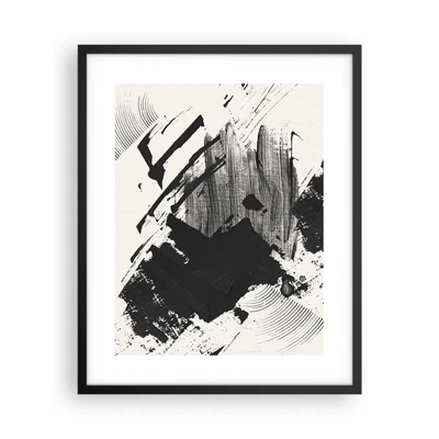 Póster en marco negro - Abstracción: la expresión del negro - 40x50 cm