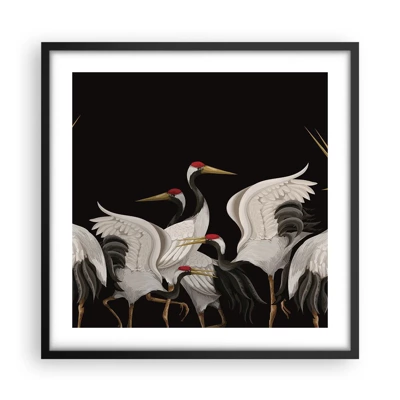 Póster en marco negro - Asuntos de aves - 50x50 cm