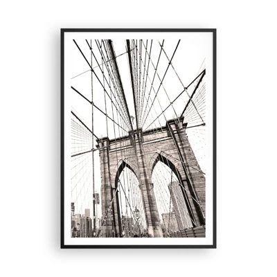 Póster en marco negro - Catedral de Nueva York - 70x100 cm