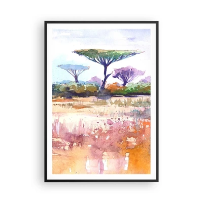 Póster en marco negro - Colores de la sabana - 70x100 cm