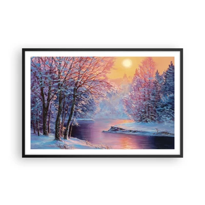 Póster en marco negro - Colores del invierno - 91x61 cm