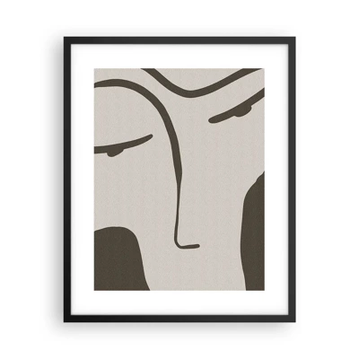 Póster en marco negro - Como salido de un cuadro de Modigliani - 40x50 cm