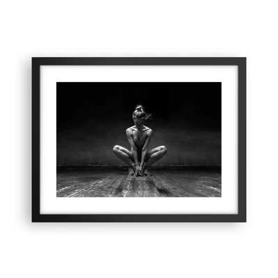 Póster en marco negro - Concentración de energía del baile - 40x30 cm