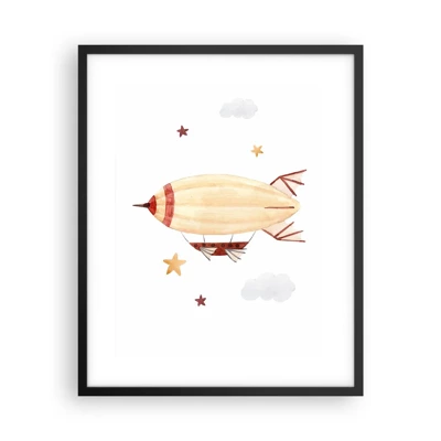 Póster en marco negro - Dirigible - 40x50 cm