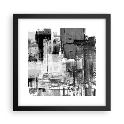 Póster en marco negro - El gris es hermoso - 30x30 cm