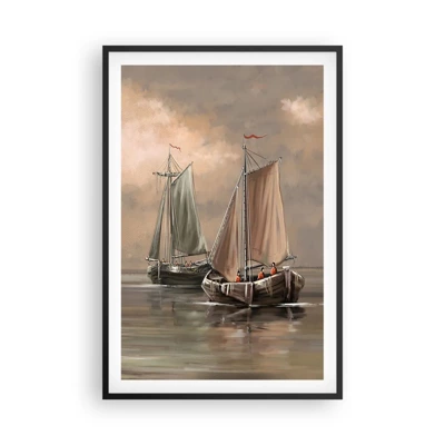 Póster en marco negro - El regreso de los marineros - 61x91 cm