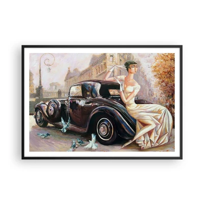 Póster en marco negro - Elegancia retro - 100x70 cm