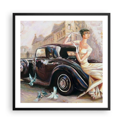 Póster en marco negro - Elegancia retro - 60x60 cm