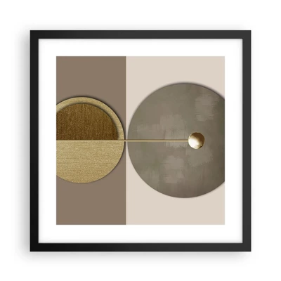 Póster en marco negro - Equilibrio perfecto - 40x40 cm