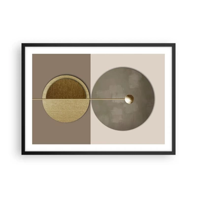 Póster en marco negro - Equilibrio perfecto - 70x50 cm