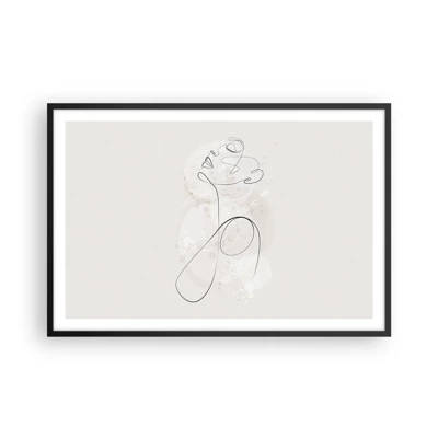 Póster en marco negro - La espiral de la belleza - 91x61 cm