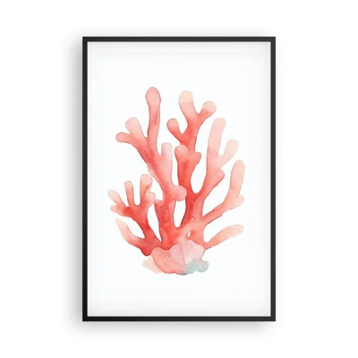 Póster en marco negro - La hermosura del color coral - 61x91 cm