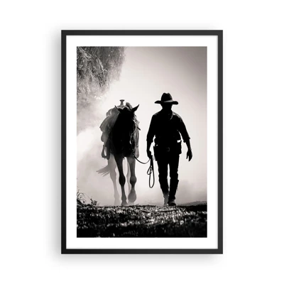 Póster en marco negro - La mañana de Texas - 50x70 cm