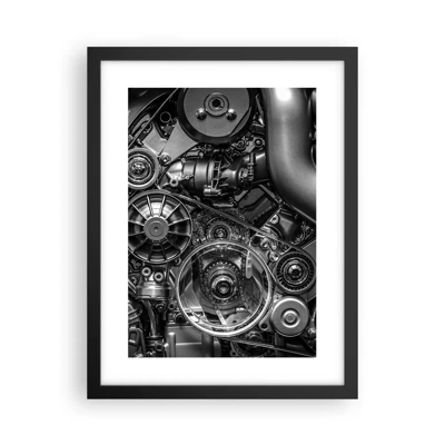 Póster en marco negro - La poesía de la mecánica - 30x40 cm