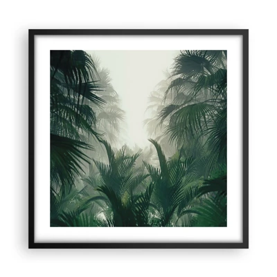 Póster en marco negro - Misterio tropical - 50x50 cm