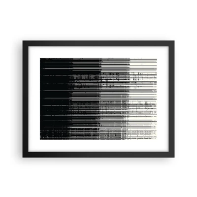 Póster en marco negro - Ondas y vibraciones - 40x30 cm