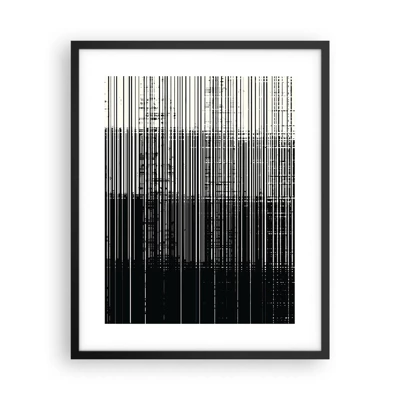 Póster en marco negro - Ondas y vibraciones - 40x50 cm