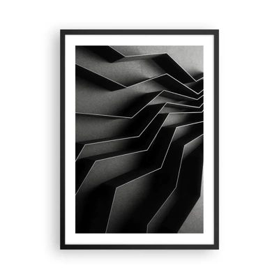 Póster en marco negro - Orden espacial - 50x70 cm