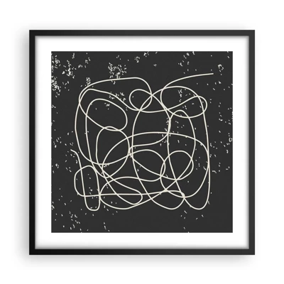 Póster en marco negro - Pensamientos errantes - 50x50 cm