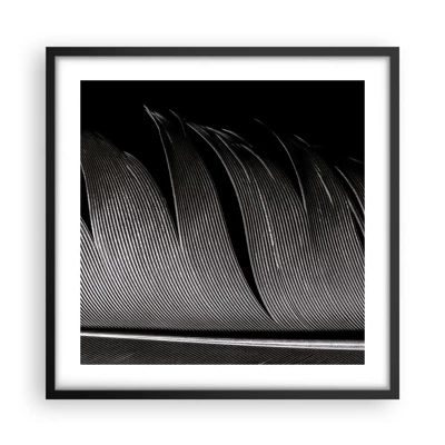 Póster en marco negro - Pluma - una construcción maravillosa - 50x50 cm