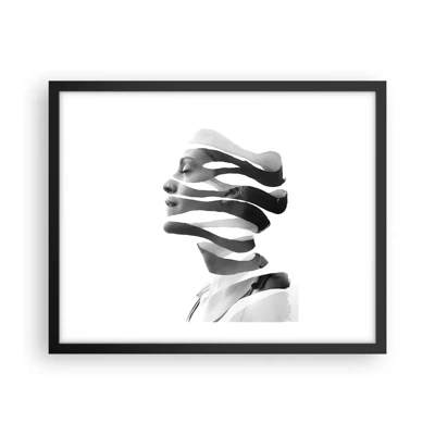 Póster en marco negro - Retrato surrealista - 50x40 cm
