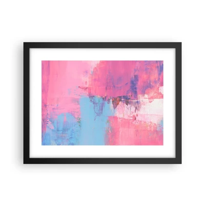 Póster en marco negro - Rosa, azul y una pizca de luz - 40x30 cm