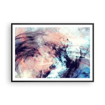 Póster en marco negro - Siente el viento - 100x70 cm