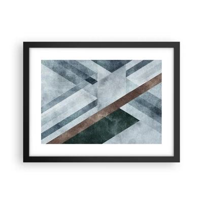 Póster en marco negro - Sofisticada elegancia de la geometría - 40x30 cm