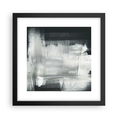 Póster en marco negro - Tejido vertical y horizontal - 30x30 cm