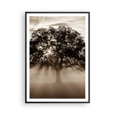 Póster en marco negro - Un árbol de buenas noticias  - 70x100 cm