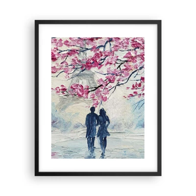 Póster en marco negro - Un paseo romántico - 40x50 cm
