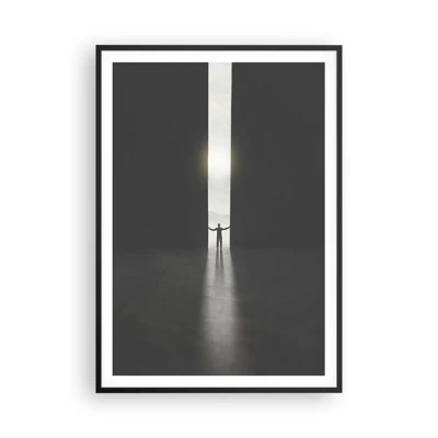 Póster en marco negro - Un paso hacia un futuro brillante - 70x100 cm