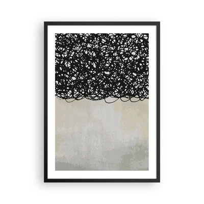 Póster en marco negro - Una abstracción arremolinada - 50x70 cm