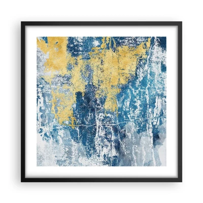 Póster en marco negro - Una abstracción serena - 50x50 cm