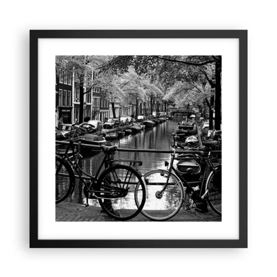 Póster en marco negro - Una visión muy holandesa - 40x40 cm