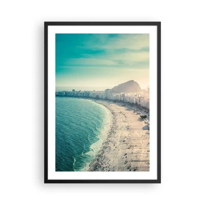 Póster en marco negro - Vacaciones perpetuas en Río - 50x70 cm