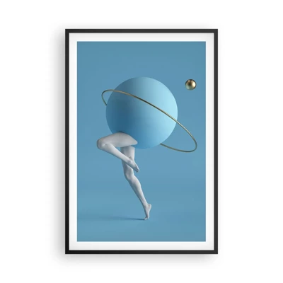 Póster en marco negro - Y los planetas se vuelven locos - 61x91 cm