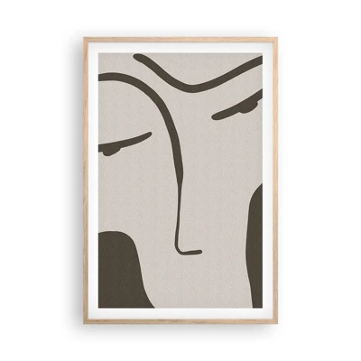 Póster en marco roble claro - Como salido de un cuadro de Modigliani - 61x91 cm