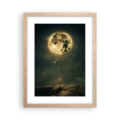 Póster en marco roble claro - El que robó la luna - 30x40 cm