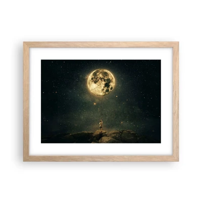 Póster en marco roble claro - El que robó la luna - 40x30 cm