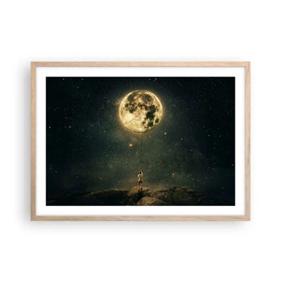 Póster en marco roble claro - El que robó la luna - 70x50 cm