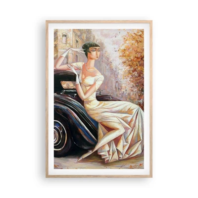 Póster en marco roble claro - Elegancia retro - 61x91 cm