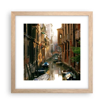 Póster en marco roble claro - En un callejón veneciano - 30x30 cm