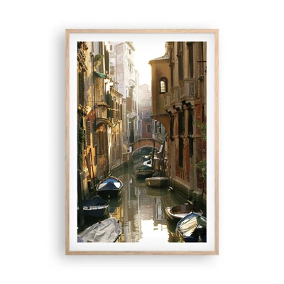 Póster en marco roble claro - En un callejón veneciano - 61x91 cm