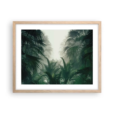 Póster en marco roble claro - Misterio tropical - 50x40 cm