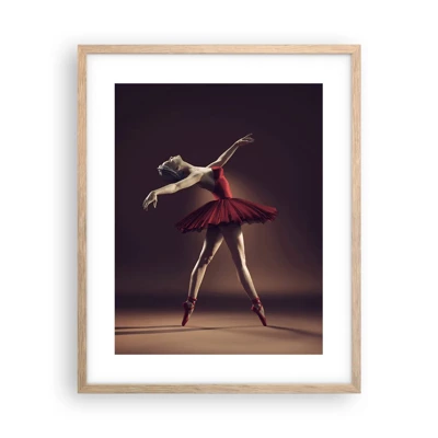 Póster en marco roble claro - Primera bailarina - 40x50 cm