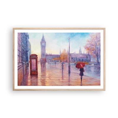 Póster en marco roble claro - Un día de otoño en Londres - 91x61 cm