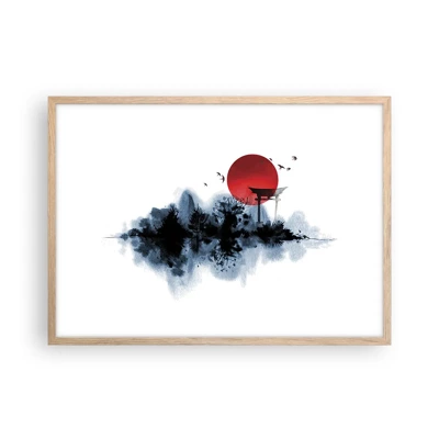 Póster en marco roble claro - Visión japonesa - 70x50 cm