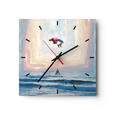 Reloj de pared - Reloj de vidrio - A otra dimensión - 40x40 cm